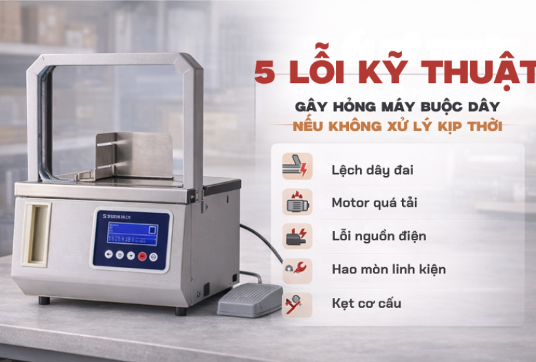 5 Lỗi kỹ thuật gây hỏng máy buộc dây nếu không xử lý kịp