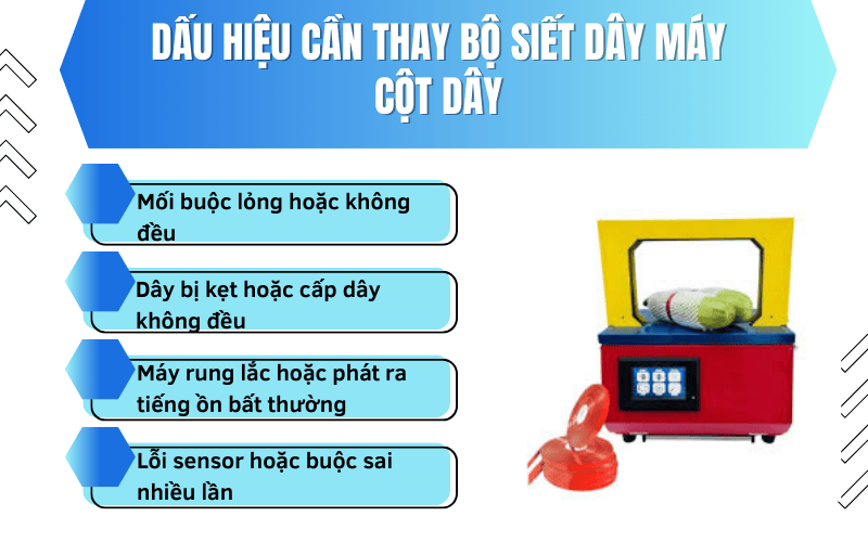 Dấu hiệu cần thay bộ siết dây máy cột dây