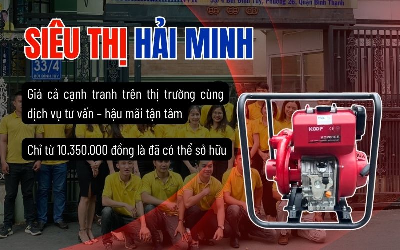 Siêu thị Hải Minh-Đơn vị chuyên cung cấp các dòng máy bơm cứu hoả diesel