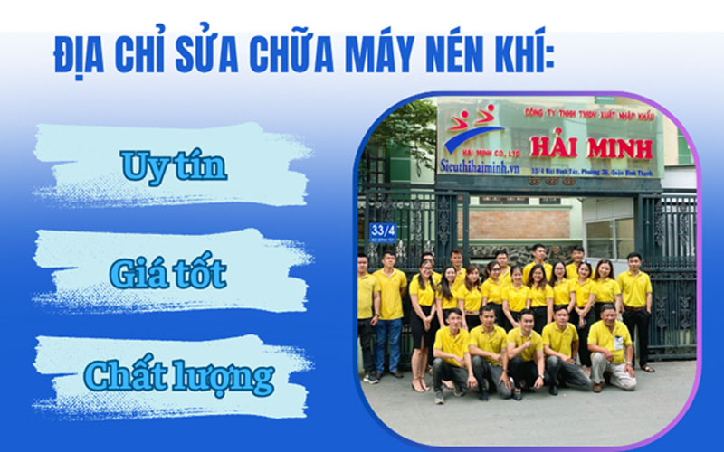 Địa chỉ hỗ trợ sửa chữa máy nén khí lên hơi chậm 