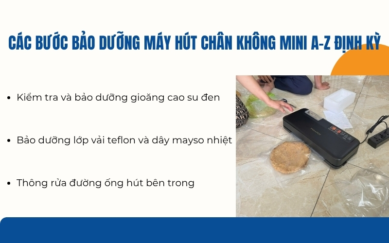 Các bước bảo dưỡng máy hút chân không mini A-Z định kỳ