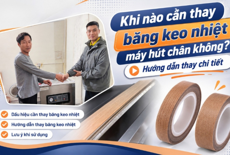 Khi nào cần thay băng keo nhiệt máy hút chân không? Hướng dẫn thay chi tiết