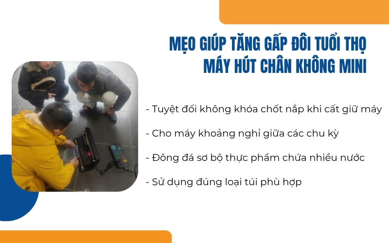 Mẹo giúp tăng gấp đôi tuổi thọ máy hút chân không mini