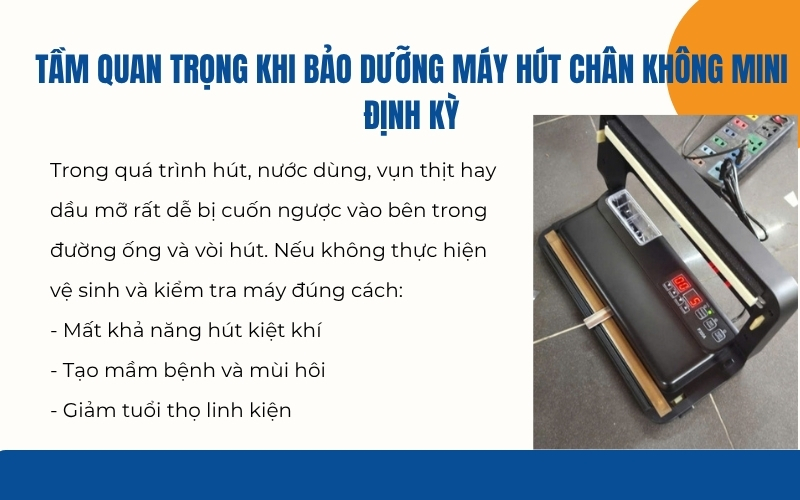 Tầm quan trọng khi bảo dưỡng máy hút chân không mini định kỳ
