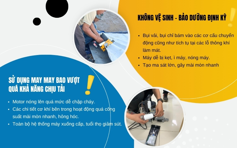 sai lầm khiến máy may bao nhanh xuống cấp