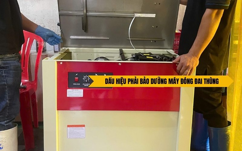Dấu hiệu phải bảo dưỡng máy đóng đai thùng