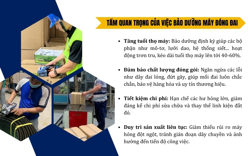 Tầm quan trọng của việc bảo dưỡng máy đóng đai 