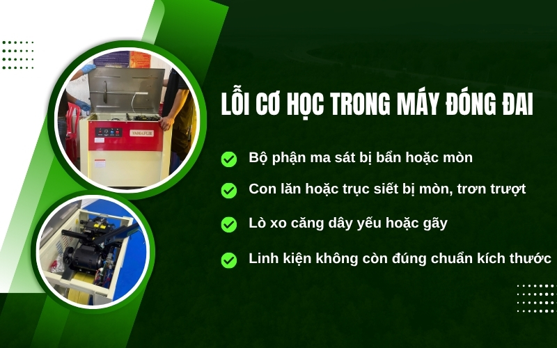 Lỗi cơ học trong máy đóng đai