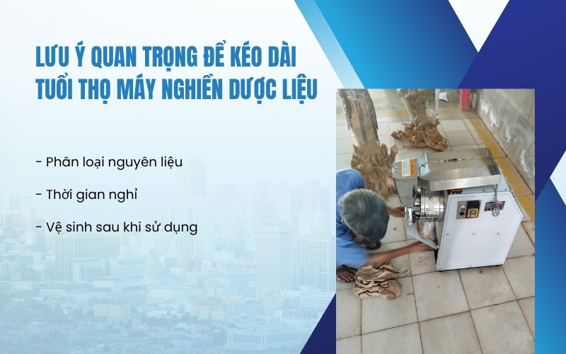 Lưu ý quan trọng để kéo dài tuổi thọ máy nghiền dược liệu