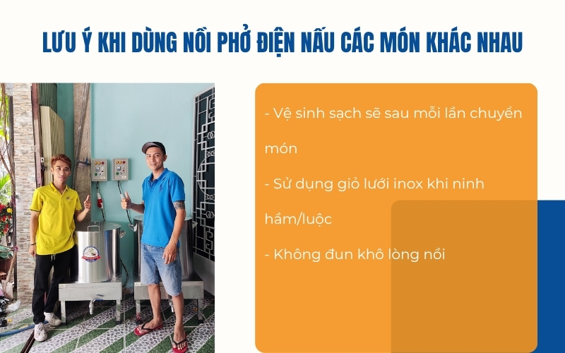 Lưu ý khi dùng nồi phở điện nấu các món khác nhau