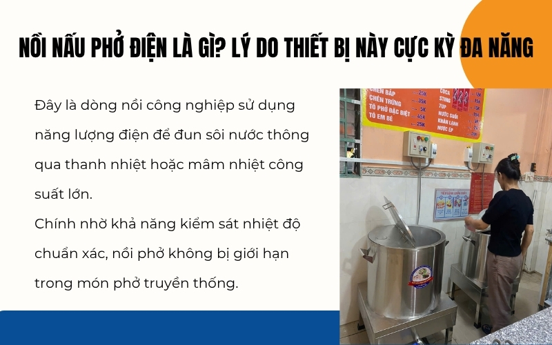 Nồi nấu phở điện là gì? Lý do thiết bị này cực kỳ đa năng