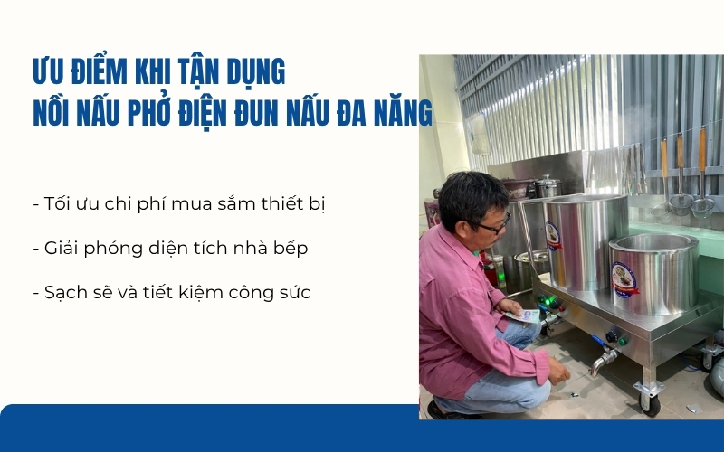 Ưu điểm khi tận dụng nồi nấu phở điện đun nấu đa năng