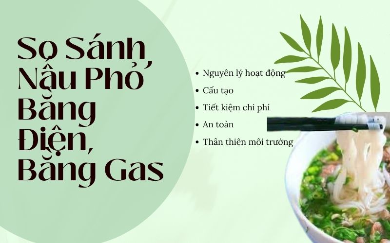 So sánh nấu phở bằng điện, bằng gas