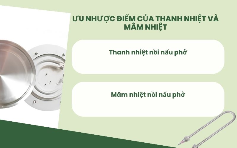 Ưu nhược điểm của thanh nhiệt và mâm nhiệt