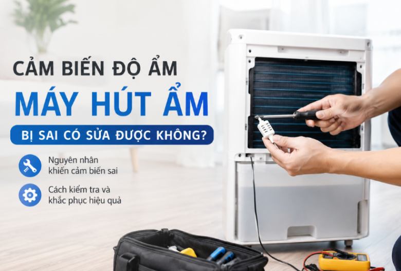 Cảm biến độ ẩm máy hút ẩm bị sai có sửa được không?