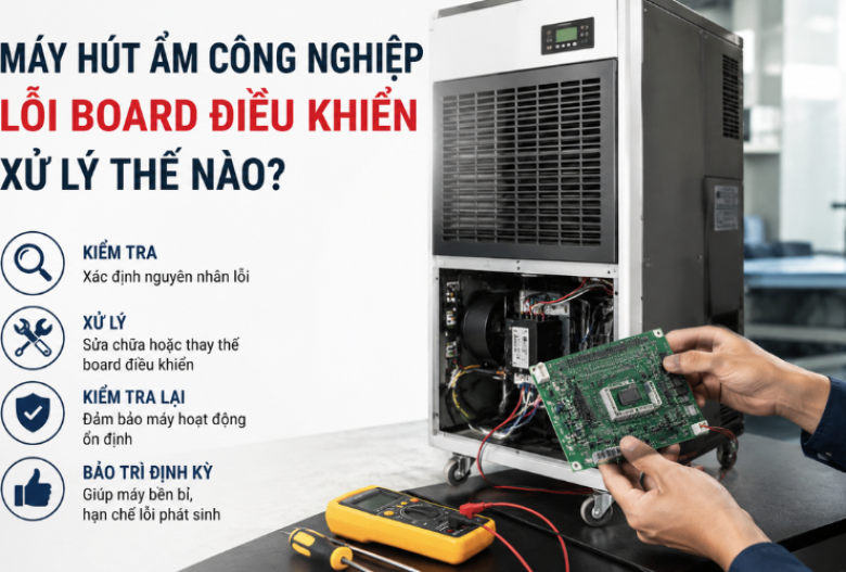 Máy hút ẩm công nghiệp lỗi board điều khiển xử lý thế nào?