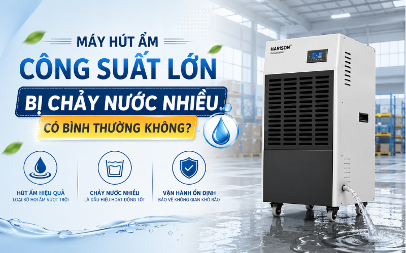 Máy Hút Ẩm Công Suất Lớn Bị Chảy Nước Nhiều Có Bình Thường Không?