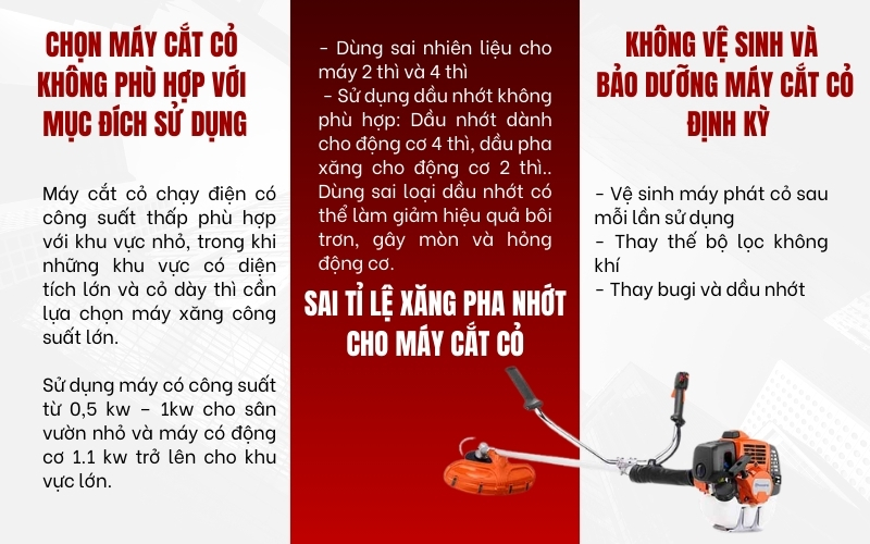 Các sai lầm mà mọi người dùng máy cắt cỏ đều mắc phải