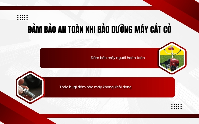 Đảm bảo an toàn khi bảo dưỡng máy cắt cỏ