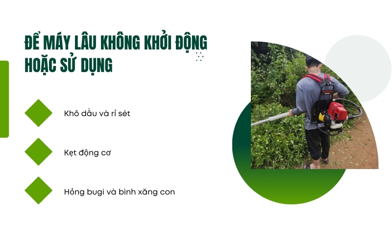 Để máy lâu không khởi động hoặc sử dụng