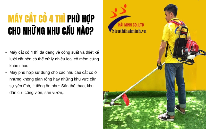 Máy cắt cỏ 4 thì phù hợp cho những nhu cầu nào