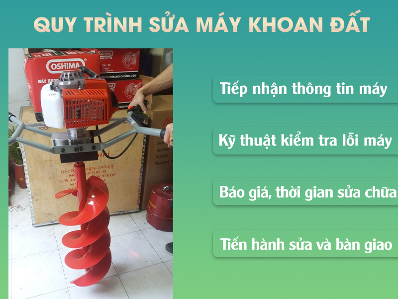 quy trình sửa chữa máy khoan đất