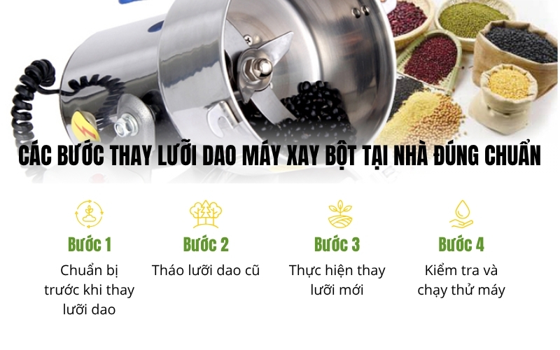 Các bước thay lưỡi dao máy xay bột tại nhà đúng chuẩn