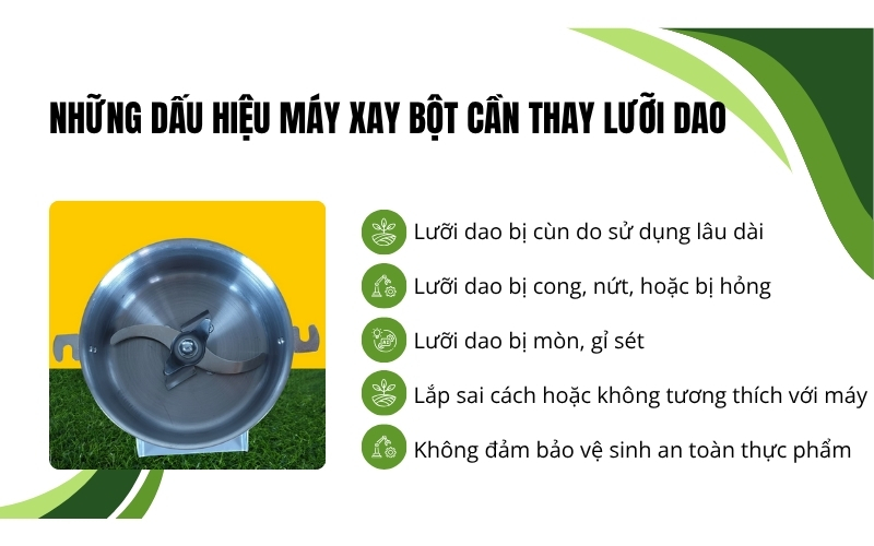 Những dấu hiệu máy xay bột cần thay lưỡi dao