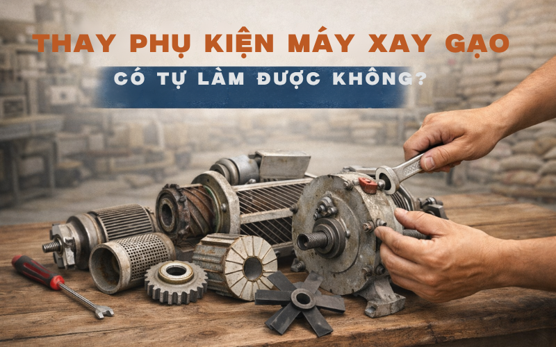 Thay phụ kiện máy xay gạo có tự làm được không?