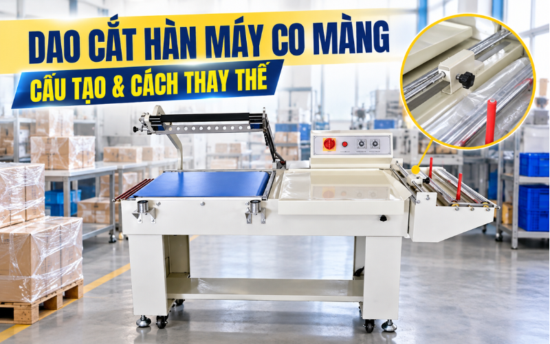 Dao cắt hàn máy bọc màng co là gì? Cấu tạo và cách thay thế