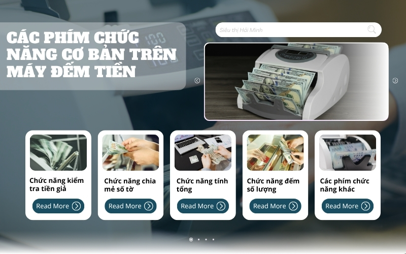 Hướng dẫn sử dụng các phím chức năng cơ bản trên máy đếm tiền