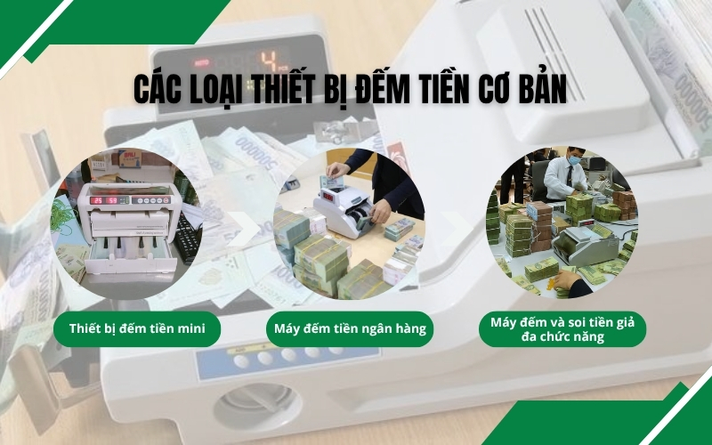 Các loại thiết bị đếm tiền cơ bản