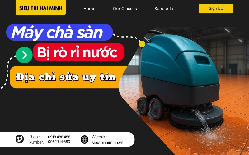 Máy chà sàn bị rò nước? Địa chỉ sửa uy tín