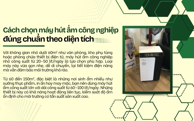 Cách chọn máy hút ẩm công nghiệp đúng chuẩn theo diện tích