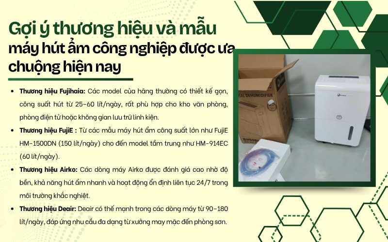 Gợi ý thương hiệu và mẫu máy hút ẩm công nghiệp được ưa chuộng hiện nay