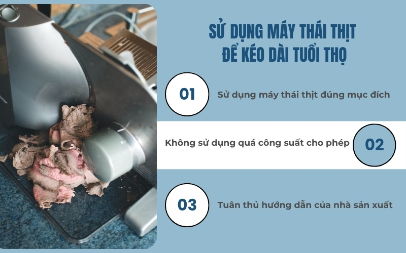 Sử dụng máy thái thịt để kéo dài tuổi thọ