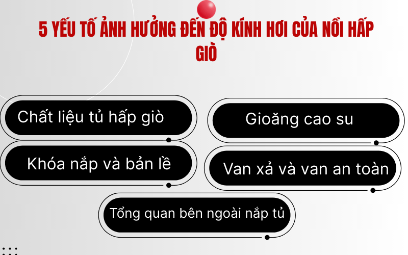  5 Yếu tố ảnh hưởng đến độ kính hơi của nồi hấp giò