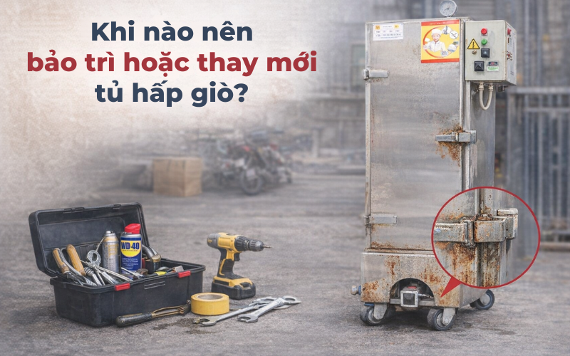Khi nào cần bảo dưỡng hoặc sửa chữa tủ hấp giò 