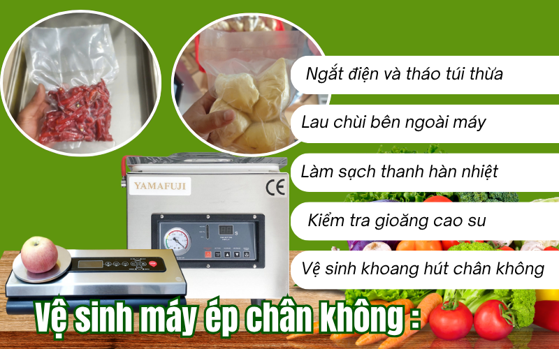 Cách vệ sinh và bảo trì máy hút chân không