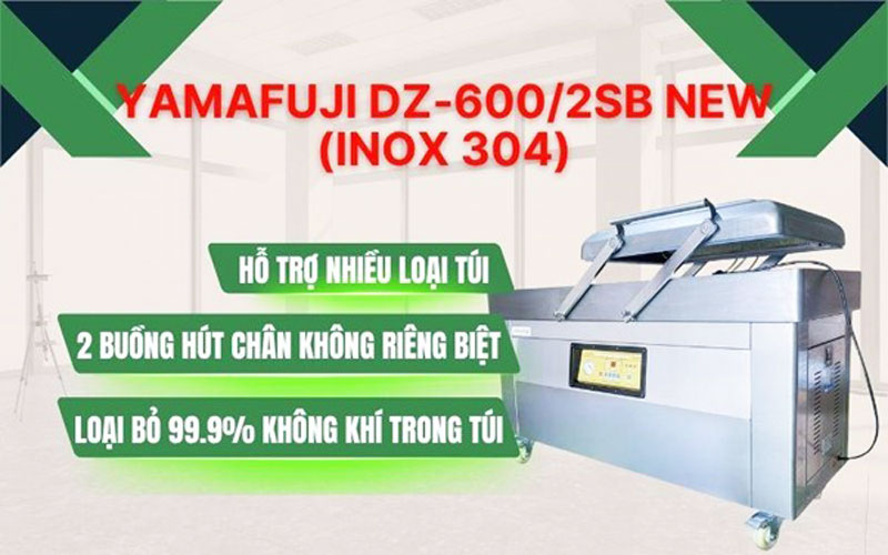 Yamafuji DZ‑600/2SB New - máy 2 buồng chất lượng cho xưởng đóng gói lớn 