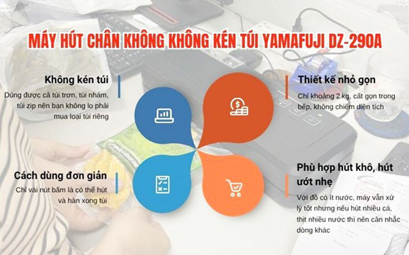 Máy hút chân không không kén túi Yamafuji DZ-290A