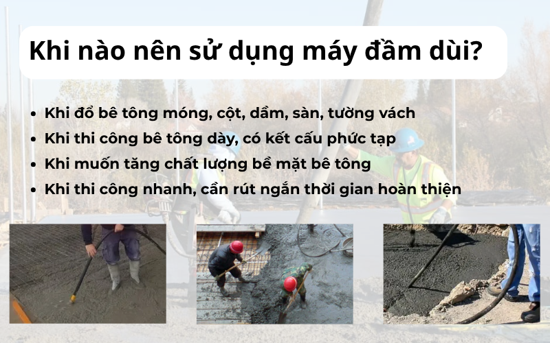Máy đầm dùi là gì? Hướng dẫn sử dụng chi tiết cho người mới từ A đến Z