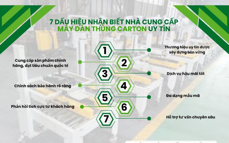 7 Dấu hiệu nhận biết nhà cung cấp máy dán thùng carton uy tín