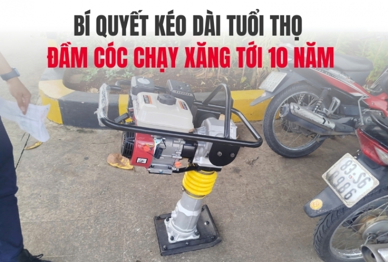 Bí quyết kéo dài tuổi thọ đầm cóc chạy xăng tới 10 năm