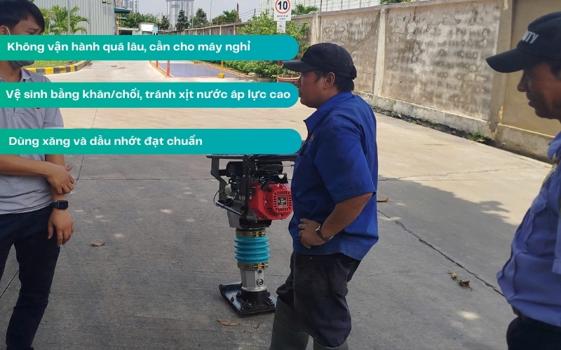 Những lưu ý khi bảo dưỡng đầm cóc chạy xăng