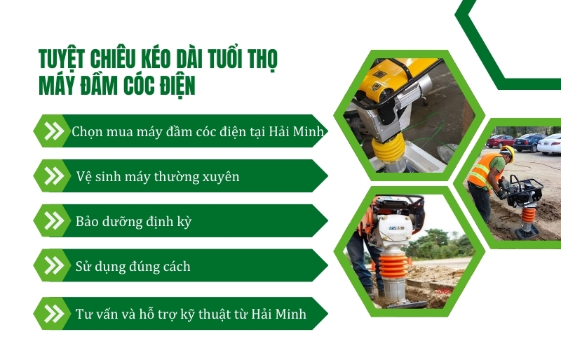 Tuyệt chiêu kéo dài tuổi thọ máy đầm cóc điện