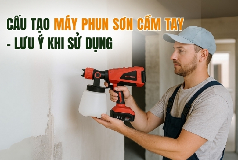 Cấu tạo máy phun sơn cầm tay - lưu ý khi sử dụng