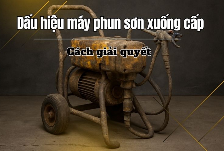 Dấu hiệu máy phun sơn xuống cấp - cách giải quyết