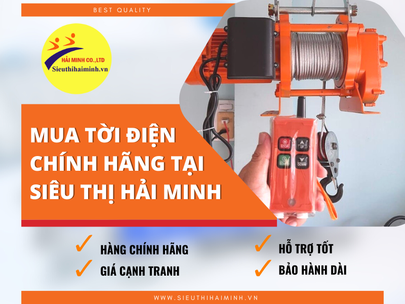 Siêu thị Hải Minh cung cấp máy tời điện chất lượng chính hãng