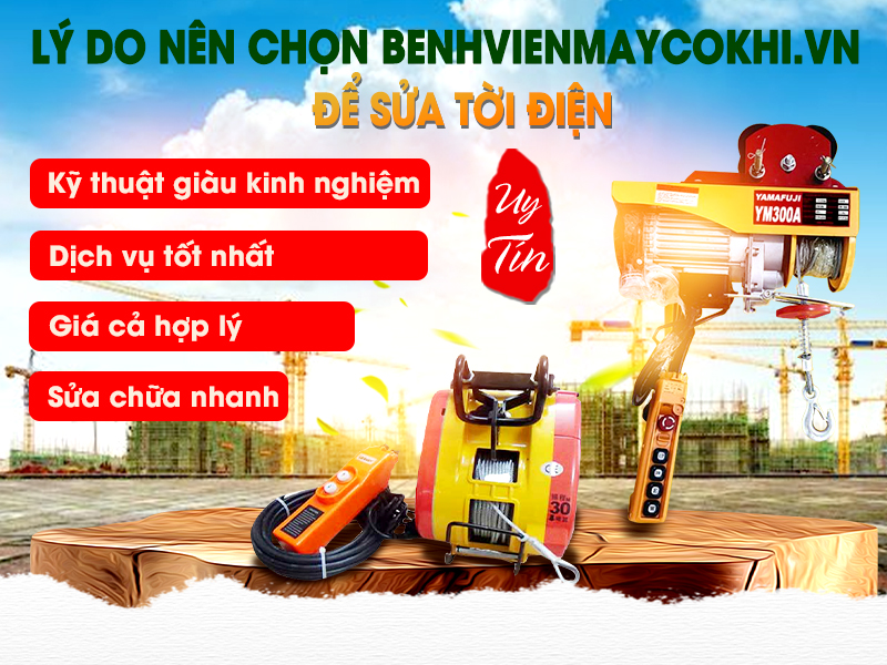 Bệnh viện máy cơ khí - sửa máy tời điện nhanh, rẻ, uy tín